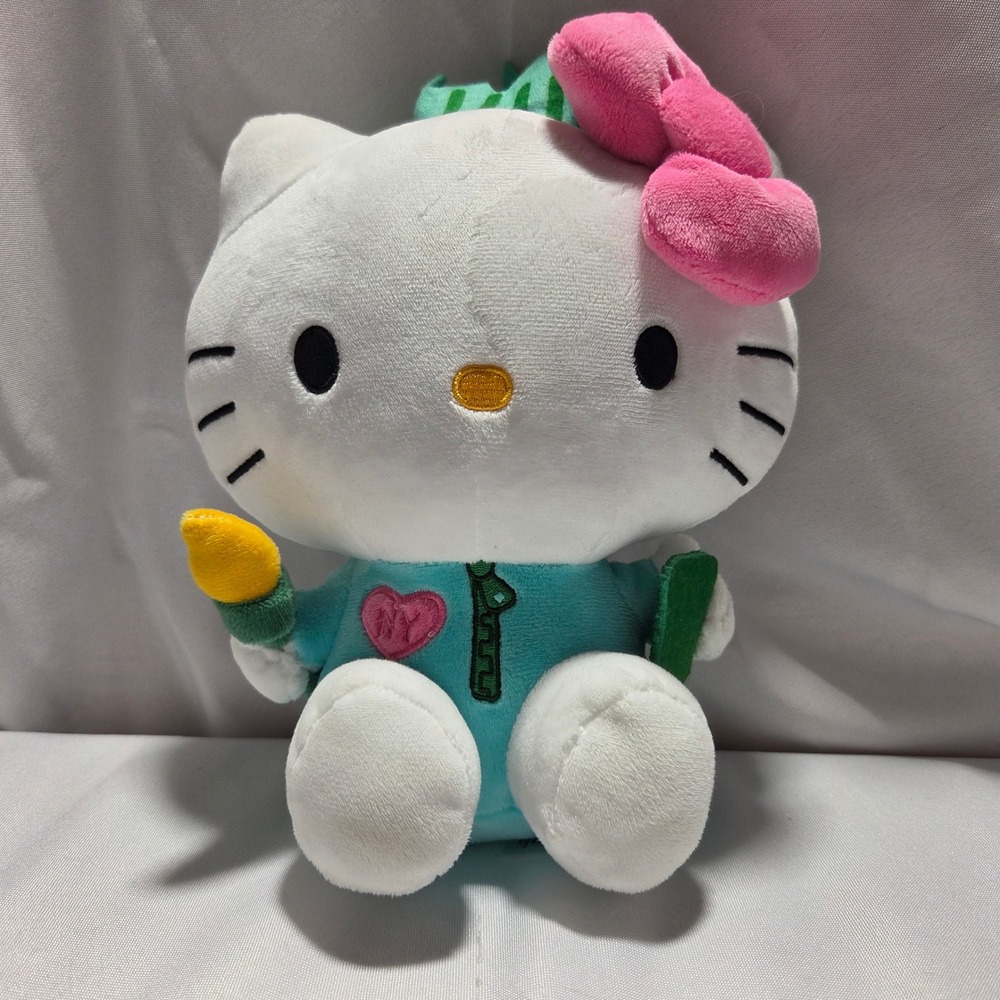 Hello Kitty Statue of Liberty 8in Sitting Plush Sanrio Fiesta NY Exclusive Rare